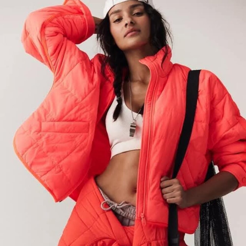 FP Pippa Puffa Jacket in Hot Watermelon